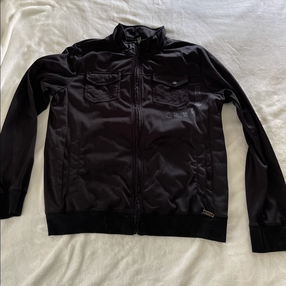 Buckle black button jacket sz L